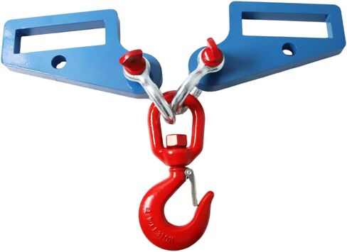 Forklift Lifting Hook Attachment Mobile Crane Swivel Hoist | Premium High Density Manganese Steel Construct, 6600 lbs Heavy Load Capacity, Multi Hole Adjustable Positioning Part. in Kuwait