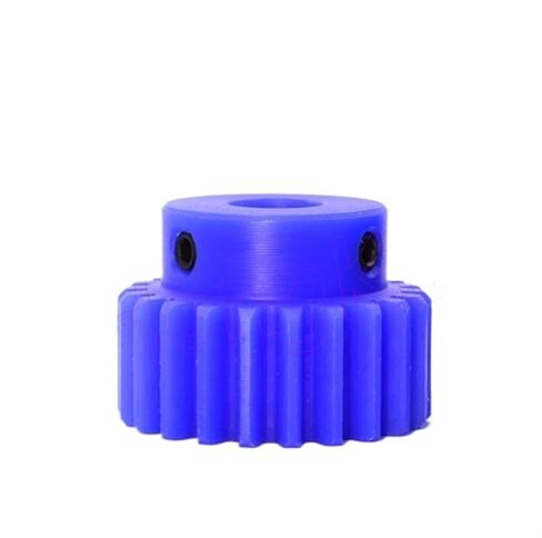 Steel Heavy Duty Motor Pinion Gear 1.5Mod 15 16 18 20-30Teeth Blue Nylon Gear Motor with Step Plastic Spur 14mm(16 Teeth) in Kuwait