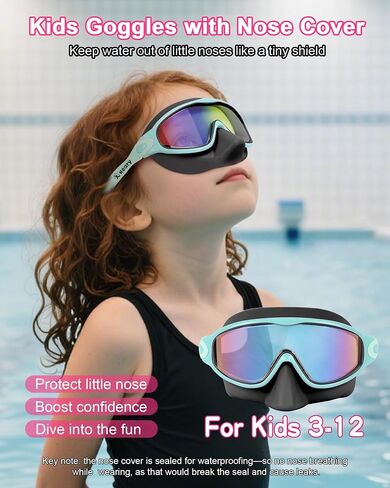 Keary 4 Pack Swimming Goggles for Kids 6-14 8-14 Kids Swimming Goggles Age 3-15 4-7 4-16 8-12 For Boys Girls Youth Toddler Children Pool Water Goggle Anti Fog UV Protection Clear Wide View Waterproof in Kuwait