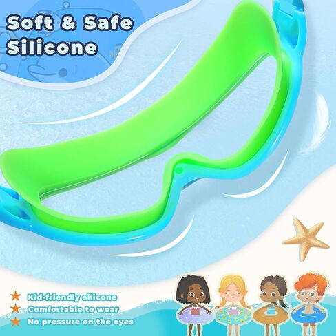 Keary 4 Pack Swimming Goggles for Kids 6-14 8-14 Kids Swimming Goggles Age 3-15 4-7 4-16 8-12 For Boys Girls Youth Toddler Children Pool Water Goggle Anti Fog UV Protection Clear Wide View Waterproof in Kuwait