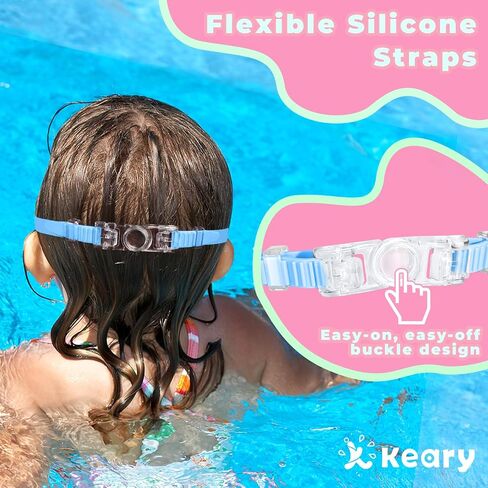 Keary 4 Pack Swimming Goggles for Kids 6-14 8-14 Kids Swimming Goggles Age 3-15 4-7 4-16 8-12 For Boys Girls Youth Toddler Children Pool Water Goggle Anti Fog UV Protection Clear Wide View Waterproof in Kuwait
