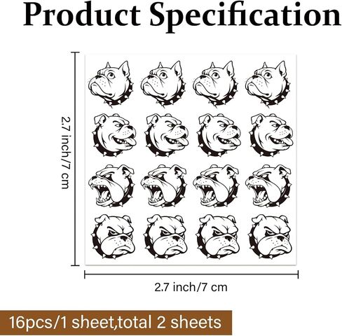 PLIGREAT 2 Sheets Bulldog Pattern Golf Ball Markers 32 Pcs Cute Dog Style Golf Ball Decals for Marking Identifying Balls Golfer Ball Sticker Gifts for Golfers Golfing Accessories in Kuwait
