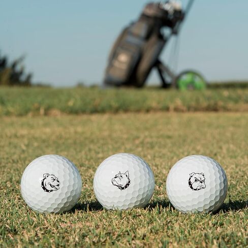 PLIGREAT 2 Sheets Bulldog Pattern Golf Ball Markers 32 Pcs Cute Dog Style Golf Ball Decals for Marking Identifying Balls Golfer Ball Sticker Gifts for Golfers Golfing Accessories in Kuwait