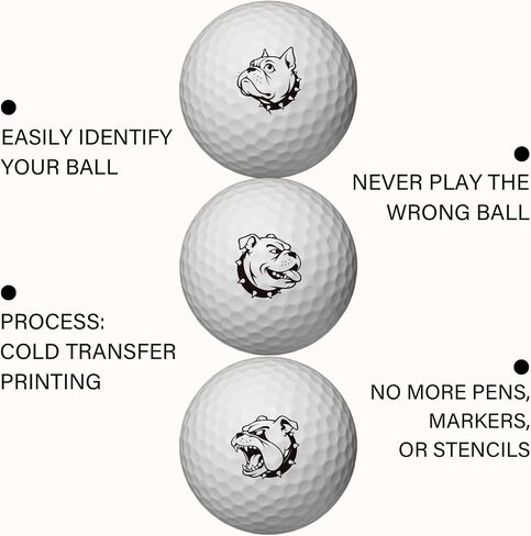 PLIGREAT 2 Sheets Bulldog Pattern Golf Ball Markers 32 Pcs Cute Dog Style Golf Ball Decals for Marking Identifying Balls Golfer Ball Sticker Gifts for Golfers Golfing Accessories in Kuwait