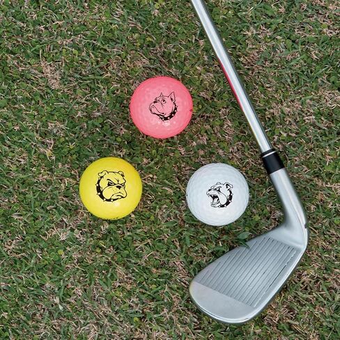 PLIGREAT 2 Sheets Bulldog Pattern Golf Ball Markers 32 Pcs Cute Dog Style Golf Ball Decals for Marking Identifying Balls Golfer Ball Sticker Gifts for Golfers Golfing Accessories in Kuwait