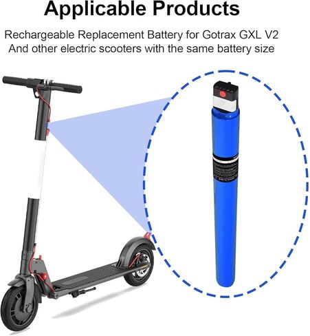 36V 5200mAh Replacement for Gotrax GXL V2 Scooter with187.2Wh Power High Performance Longer Life Lit-ion Battery Pack in Kuwait