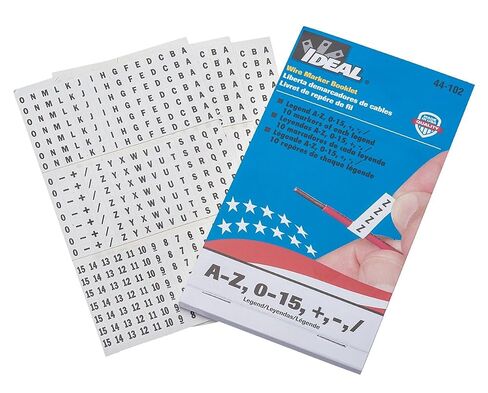 Ideal Electrical Wire Marker Booklet, A-Z, 0-15, +, / in Kuwait