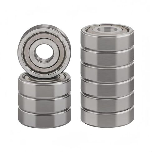 DEEG 10pcs 6200ZZ Deep Groove Ball Bearings 10mm ID 30mm OD 9mm Thick Chrome Steel Double Shielded Bearing in Kuwait