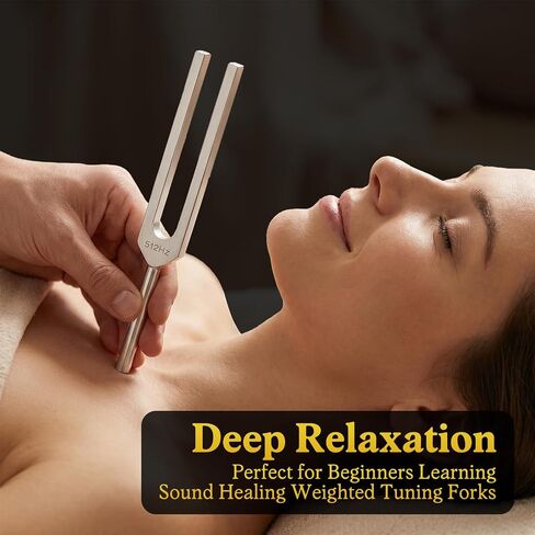Tuning Forks for Healing Instrument (128Hz, 256Hz, 512Hz) - Tuning Fork Set with Reflex Hammer, Sound Healing Instruments for Essential Yoga/Chakra/Sound Therapy/Meditation Beginner, Gift for Women in Kuwait