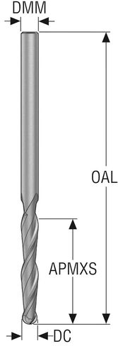 Seco Tools 10268912 مطحنة نهاية صلبة C5321-.375D7B.0Z2، C5321، قطر القطع 0.375 بوصة، قطر الساق 0.375 بوصة، عمق القطع 2 بوصة، 2 مزمار in Kuwait