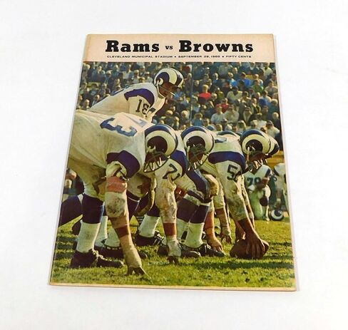 1968 Los Angeles Rams at Cleveland Browns NFL Football Program 9-29-68 - NFL Programs in Kuwait