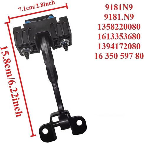 Door Check Arm Hinge Compatible with Peugeot for Boxer 9181N9 1358220080 1613353680 Front Left Right Door Check Strap Hinge Stop Limiter in Kuwait