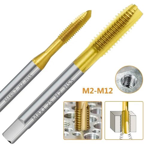 1 قطعة HSS برغي الحنفية مثقاب الخشب M2 M2.5 M3 M3.5 M4 M5 M6 M8 M10 M12 متري مستقيم الناي صنبور لولبي أدوات يدوية (M14x2.0) in Kuwait