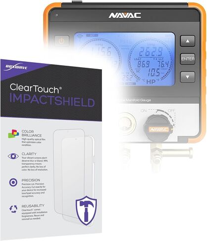 واقي شاشة BoxWave متوافق مع مقياس NAVAC NX1 الرقمي HVAC - ClearTouch ImpactShield (عبوتان)، واقي شاشة مرن لا يمكن اختراقه in Kuwait