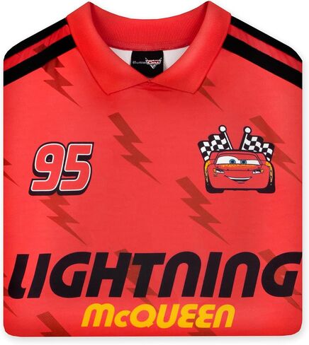 قميص Disney Cars Lightning McQueen، قميص كرة قدم للأطفال، قمصان كرة قدم للأولاد، تي شيرت للأولاد، أحمر 6 in Kuwait
