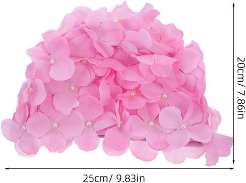 DOITOOL Flower Swim Cap, Petal Retro Style Swim Cap, Fashionable Swimming Hat Comfortable Bathing Hat for Lady Women Girls Adult, for Long/Short Hair Protection (Pink) in Kuwait