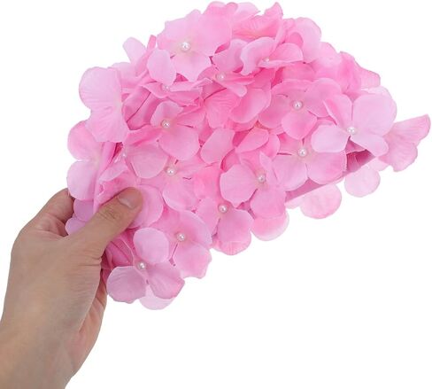 DOITOOL Flower Swim Cap, Petal Retro Style Swim Cap, Fashionable Swimming Hat Comfortable Bathing Hat for Lady Women Girls Adult, for Long/Short Hair Protection (Pink) in Kuwait