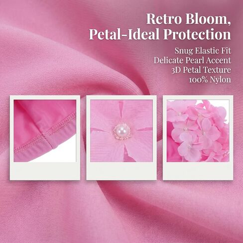 DOITOOL Flower Swim Cap, Petal Retro Style Swim Cap, Fashionable Swimming Hat Comfortable Bathing Hat for Lady Women Girls Adult, for Long/Short Hair Protection (Pink) in Kuwait