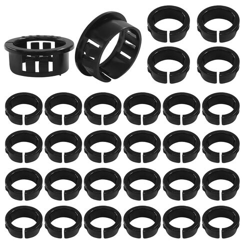 BokWin 60 Pack Opened Snap Bushing 5/8 inch，OSB-16 Plastic Cable Hole Grommets for Wiring, Black Nylon Snap-in Locking Electrical Wire Cord Hose Tubing Bushings Protectors with Easy Installation in Kuwait