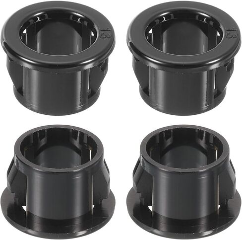 uxcell 18 Pcs Cable Snap Bushing Grommet, 1/2" Mounting Dia Black Round Nylon Snap in Cable Grommet Protector, Plastic Cable Hole Grommets for Wiring in Kuwait