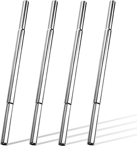 4 Pack Golf Club Shaft Extension Set, 0.58/0.6 Inch Silver Steel Putter Extensions, Cuttable Wear Resistant Shaft Extender for Irons & Woods Length Adjustment in Kuwait