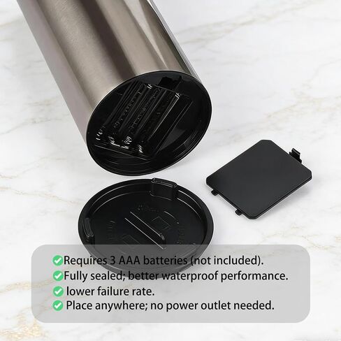 Touchless Stainless Steel Soap Dispenser, 11.5oz Automatic Hand Soap Dispenser with 3 Level Adjustable Sensor, Battery Operated Soap Pump for Kitchen Bathroom Sink in Kuwait