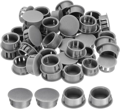 M METERXITY 50Pcs Gray Hole Plugs, 19mm / 0.75" Plastic Snap in Locking Screw Hole Cover Flush Mount Panel Plugs for Chair/Table/Furniture Cabinet in Kuwait
