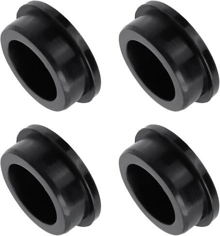 1 1/2" Dia Silicone Hole Plug, 4 Pcs T Shaped Flexible Plugs End Covers for Round Holes, Black Button Holes Stopper for Bottles Pipes (1-1/2") in Kuwait