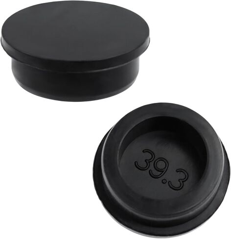 1 1/2" Dia Silicone Hole Plug, 4 Pcs T Shaped Flexible Plugs End Covers for Round Holes, Black Button Holes Stopper for Bottles Pipes (1-1/2") in Kuwait