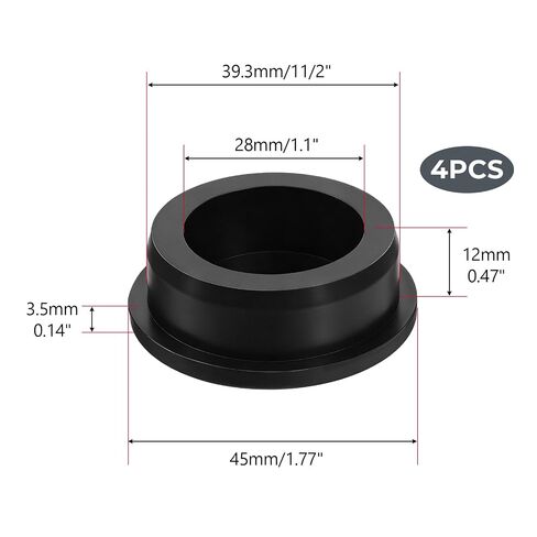4 PCS Rubber Plugs for Round Holes, 39.3mm 1-1/2 Inch T-Shaped Silicone Plugs, Black Round Snap in Plug Hole Seal Cover Rubber Stoppers Plug Waterproof for Kitchen Rubbers Bulkheads Bottles in Kuwait