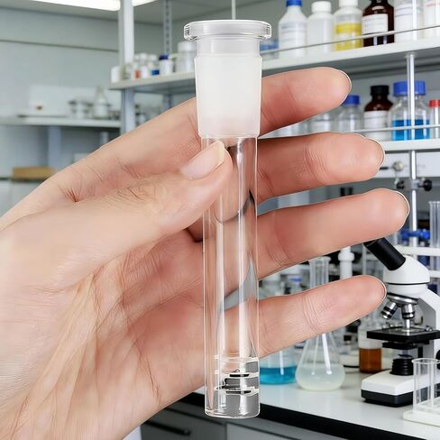 6 Pcs 4.72in Borosilicate Thick Glass Tubes with 2 Cleaning Brushes,14mm Compatible Tube Glass Tube,Steam Chemistry Air Drying Tube in Kuwait