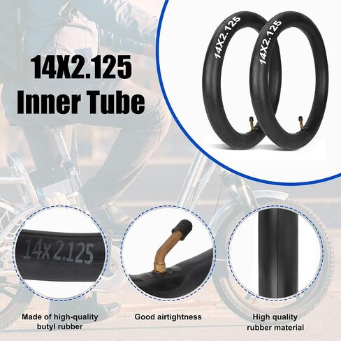2 حزمة 14x2.125 أنبوب داخلي للدراجة لـ Jetson Bolt Pro استبدال أنابيب دراجة مع جذع صمام بزاوية لدراجات Gotrax الكهربائية والدراجة الإلكترونية ودراجة 14 بوصة 14x1.75 14x1.9 14x1.95 14x2.0 14x2.10 14x2.125 in Kuwait