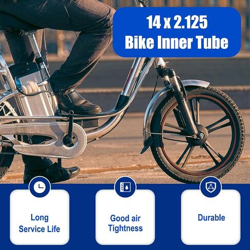 2 حزمة 14x2.125 أنبوب داخلي للدراجة لـ Jetson Bolt Pro استبدال أنابيب دراجة مع جذع صمام بزاوية لدراجات Gotrax الكهربائية والدراجة الإلكترونية ودراجة 14 بوصة 14x1.75 14x1.9 14x1.95 14x2.0 14x2.10 14x2.125 in Kuwait