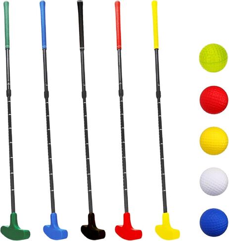 5 Set Golf Putter Bulk,Adjustable Mini Right and Left Handed Two Way Putters,with 5 Golf Balls for Women Men in Kuwait