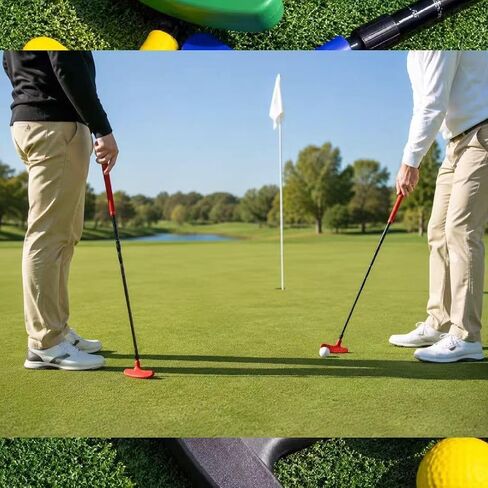 5 Set Golf Putter Bulk,Adjustable Mini Right and Left Handed Two Way Putters,with 5 Golf Balls for Women Men in Kuwait