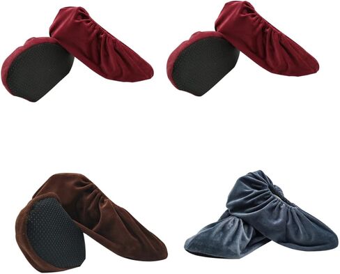 Beaupretty 4Pairs Slip Shoe Covers Thickened Sole Protection for Boys and Random Color Reusable and Durable Lint Shoe Cases for Home and Dorm Use in Kuwait
