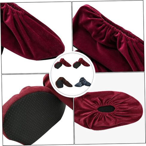 Beaupretty 4Pairs Slip Shoe Covers Thickened Sole Protection for Boys and Random Color Reusable and Durable Lint Shoe Cases for Home and Dorm Use in Kuwait