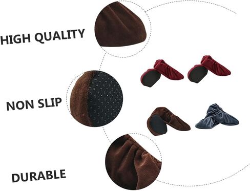 Beaupretty 4Pairs Slip Shoe Covers Thickened Sole Protection for Boys and Random Color Reusable and Durable Lint Shoe Cases for Home and Dorm Use in Kuwait