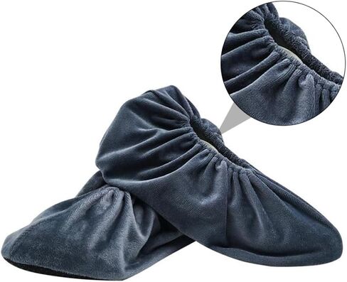 Beaupretty 4Pairs Slip Shoe Covers Thickened Sole Protection for Boys and Random Color Reusable and Durable Lint Shoe Cases for Home and Dorm Use in Kuwait