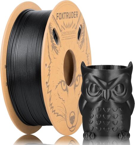 خيوط FOXTRUDER من ألياف الكربون PETG 1.75 مم، خيوط طابعة ثلاثية الأبعاد PETG CF عالية القوة ومقاومة للحرارة، متوافقة مع معظم طابعات FDM ثلاثية الأبعاد، 1 كجم 1 بكرة، أسود in Kuwait