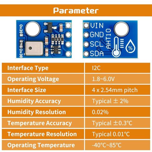 10pcs AHT10 Temperature and Humidity Sensor Module High Precision I2C IIC Communication Replace DHT11 SHT20 AM2302 in Kuwait