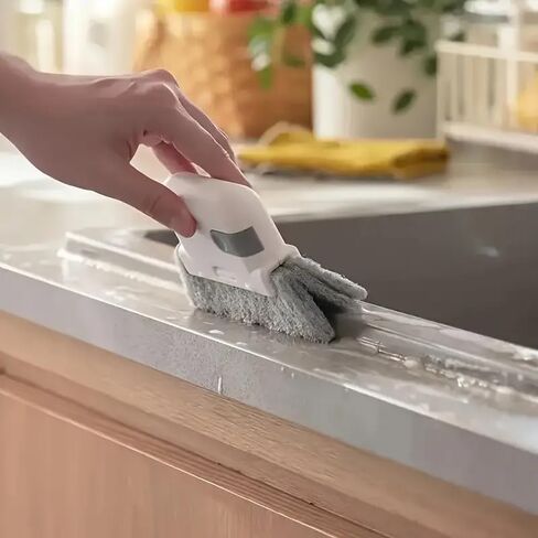 3pcs Window and Door Track Cleaning Brushes -Ergonomic Design for Dust and Debris Removal in Hard-to-Reach Areas,Durable Handle, Soft Cleaning Surface fol Home, Office, Outdoor Use, Home Cleaning Tool in Kuwait