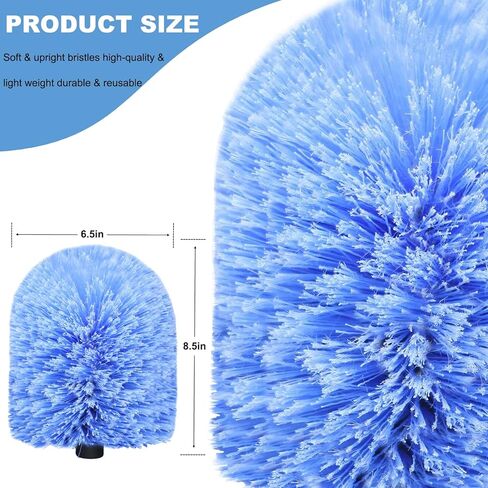 Big Cobweb Duster Head Twist-On Spider Web Fuster for Outdoor & Indoor Web Cleaning // Fits Standard 3/4 inch Threaded Poles // Cobweb Duster Brush Head Only (Blue) in Kuwait