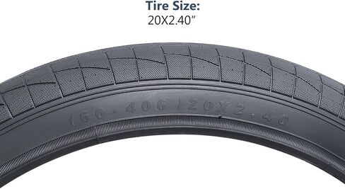 YUNSCM 2-PCS 20" إطارات دراجة 20x2.40/60-406 متوافقة مع إطارات الدراجة الطريق 20x2.40 (Y-1598) in Kuwait