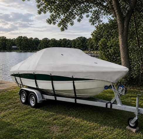 Boat Cover for BAYLINER Capri 195 Bowrider w/o Platform I/O 2005-2006 Heavy-Duty Boat Covers, All Weather Trailerable Cover in Kuwait
