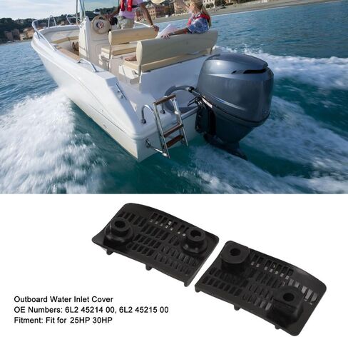 2 قطعة غطاء مدخل المياه ABS دائم 6L2-45215-00 أغطية مدخل المياه الأجزاء البحرية لمحرك خارجي بحري 6L2-45214-00 in Kuwait