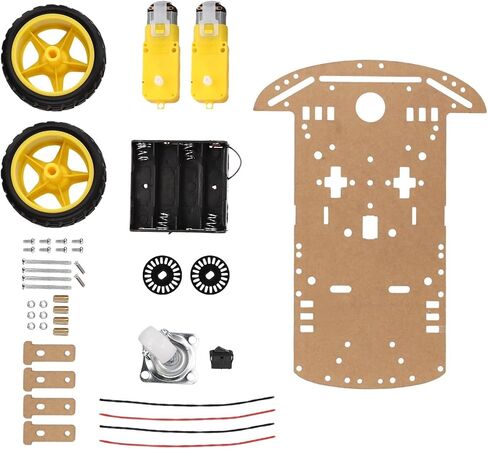 2WD Robot Car Chassis Kit for Arduino with Dual DC Gear Motors, Encoder and for battery Box for STEM DIY for educational Robotics in Kuwait