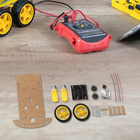 2WD Robot Car Chassis Kit for Arduino with Dual DC Gear Motors, Encoder and for battery Box for STEM DIY for educational Robotics in Kuwait