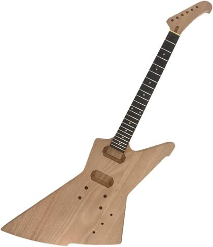 Yinfente DIY Guitar Kit With Mahogany Body Mahogany Neck With Rosewood Fretboard 6 String DIY Electric Guitar Kit With All Components To Build Your Own Guitar in Kuwait