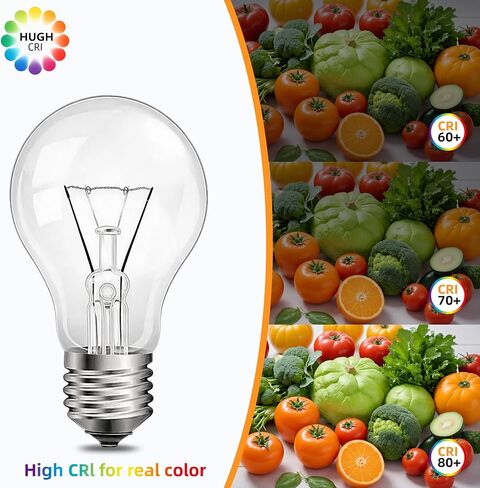 60 Watt Incandescent Light Bulbs, A19 Clear 60W Bulb E26 Medium Base Shatter Resistant Rough Service Light Bulb 4 Pack in Kuwait